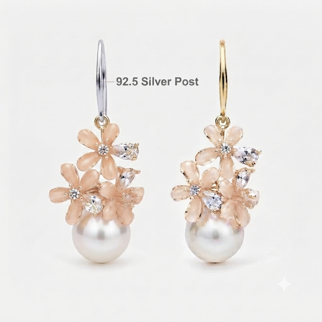 Jasmine Pearl Drops | 92.5 Sterling Silver Post