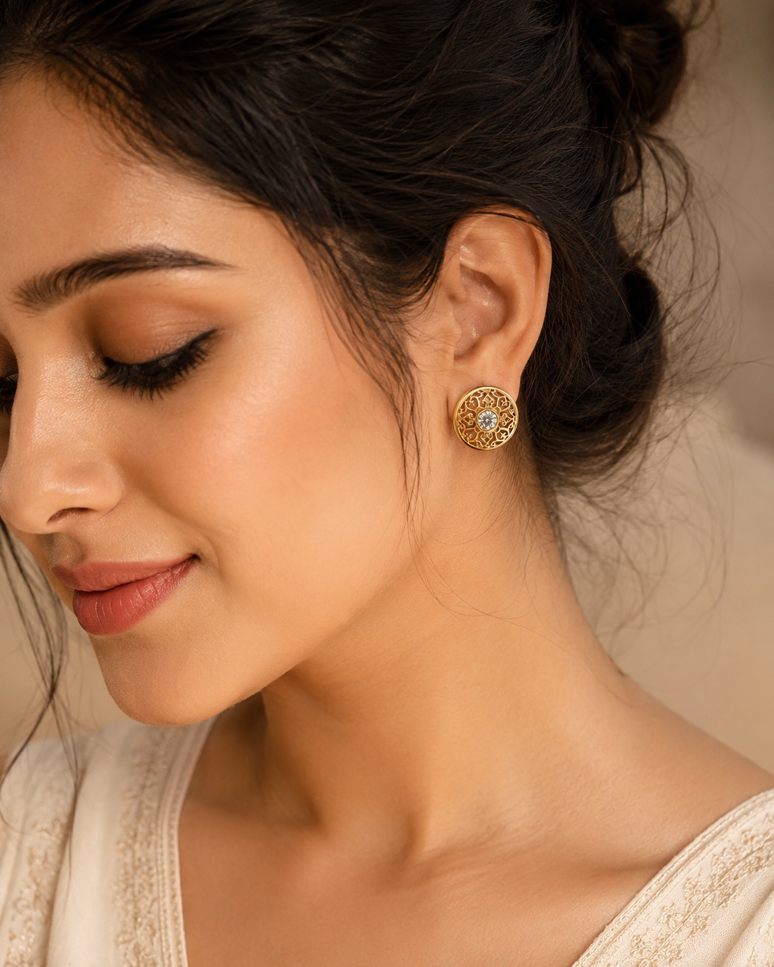 Radiant Embrace Diamond Stud Earrings