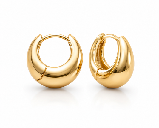 Minimalist Bold Gold Hoop Earrings