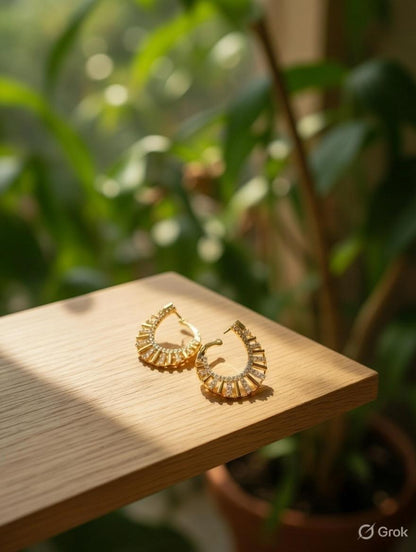 Twisted Sunburst Hoops