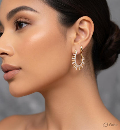 Twisted Sunburst Hoops