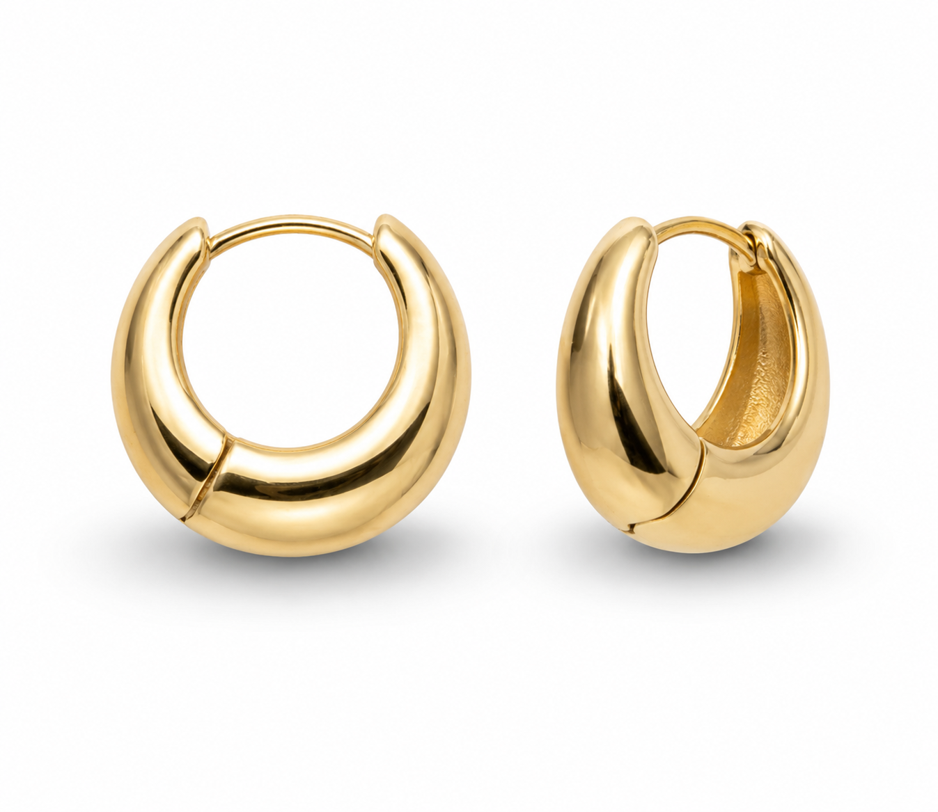 Minimalist Bold Gold Hoop Earrings