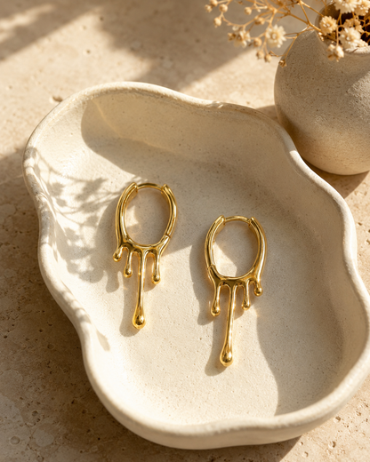 Molten Drip Huggie Hoops