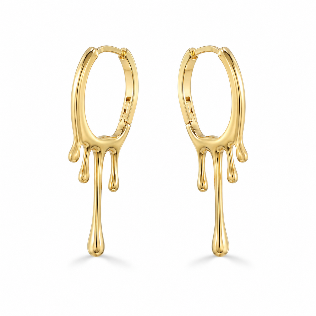 Molten Drip Huggie Hoops