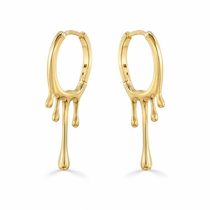 Molten Drip Huggie Hoops