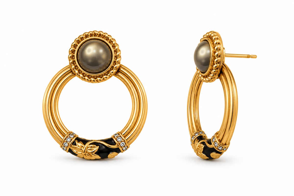 Victorian Heirloom Enamel Drops | 92.5 Sterling Silver Post