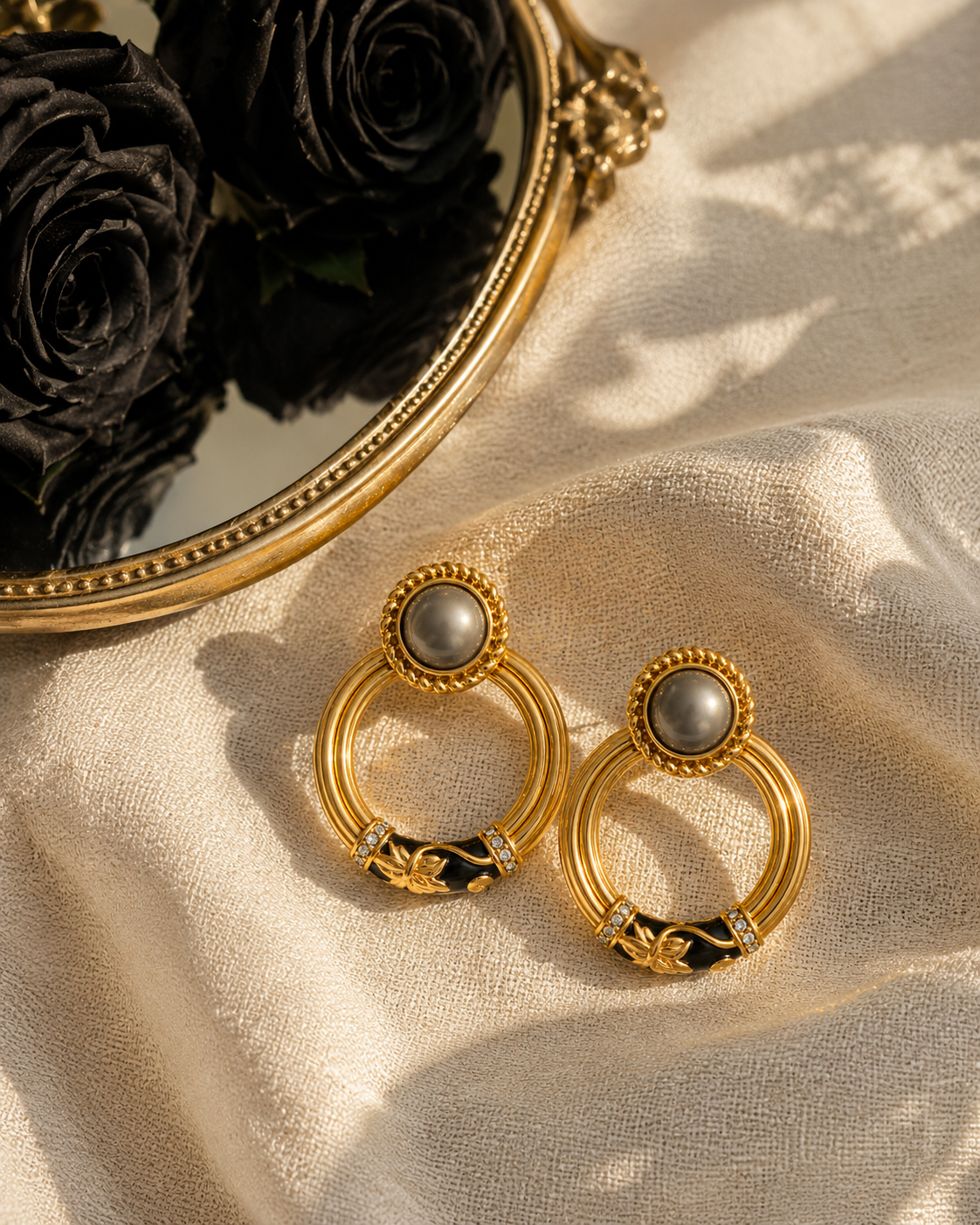 Victorian Heirloom Enamel Drops | 92.5 Sterling Silver Post