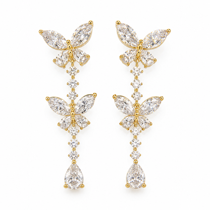 Korean Fairy Butterfly Drops | 92.5 Sterling Silver Post