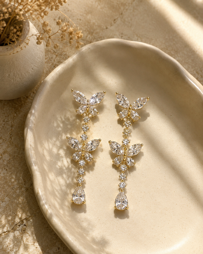 Korean Fairy Butterfly Drops | 92.5 Sterling Silver Post