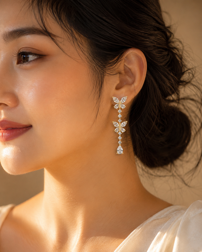 Korean Fairy Butterfly Drops | 92.5 Sterling Silver Post