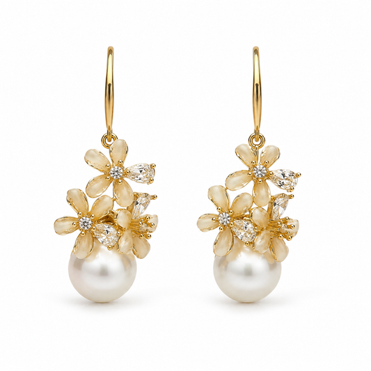 Jasmine Pearl Drops | 92.5 Sterling Silver Post