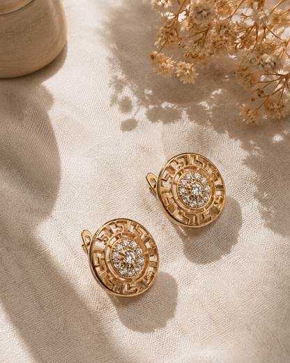 Meander Chakra Earrings